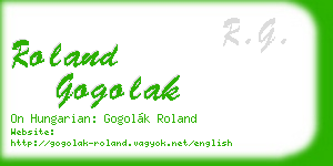 roland gogolak business card