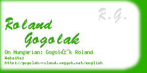 roland gogolak business card
